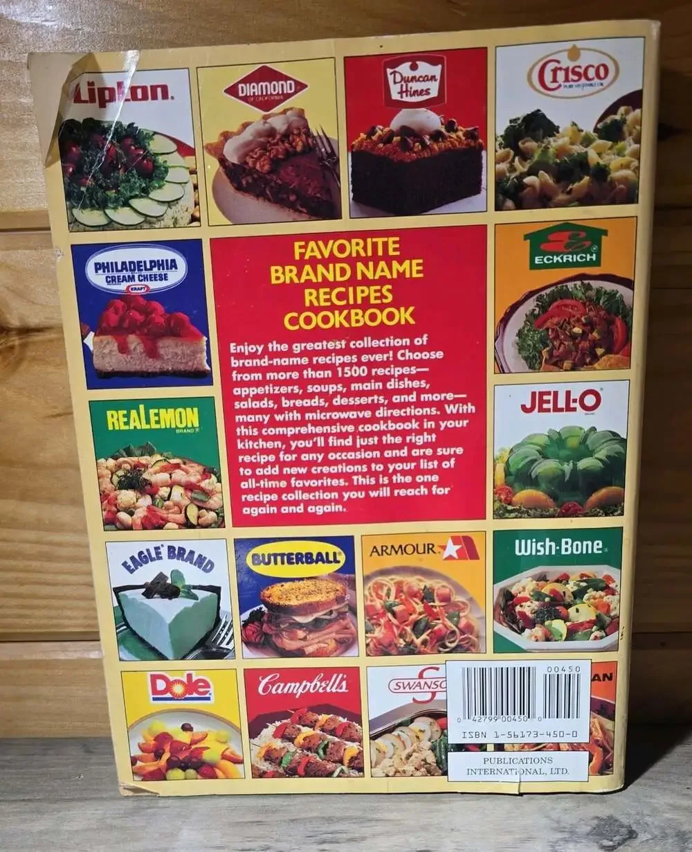 Favorite Brand Name Recipes Cookbook (Rare, 1991 PB) Campbell’s Jell-O Lipton